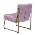 Wisteria Accent Chair With Metal With Sled Base Pink Primary Living Space Genuine Leather