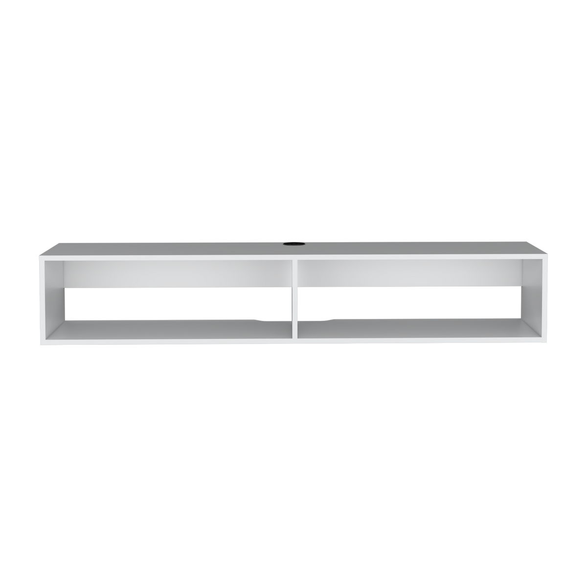 Floating Tv Stand Moore, Living Room, White White 60 69 Inches Engineered Wood