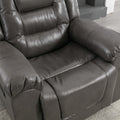 360 Swivel And Rocking Home Theater Recliner Manual Recliner Chair With Wide Armrest For Living Room,Bedroom, Grey Grey Foam Pu