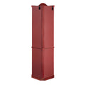 Curio Cabinet Lighted Glass Display Curio Cabinet W Tempered Glass Doors And Shelves, Crown Corner Cabinet With Bulb, Corner Storage Decoration For Living Room And Bedroom Cherry Cherry Mdf