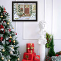 Holiday Porch Black Framed Wall Art For Living Room, Farmhouse Wall Art Print For Home Decor, Bedroom Wall Art By Pam Britton Multicolor Wood Paper