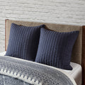 Cotton Quilted Euro Sham Navy Euro Sham Navy Cotton