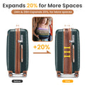 Luggage Sets 4 Piece 14 20 24 28 , Expandable Lightweight Suitcase With 4 Double 360 Degrees Mute Spinner Wheels Pp Materials Durable Tsa Lock Travel Luggage Army Green Polypropylene