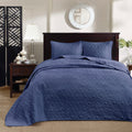 Reversible Quilt Set Navy Twin Twin Xl Navy Cotton