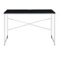 Black And Chrome Vanity Desk Black Silver Bedroom Modern Wood Metal