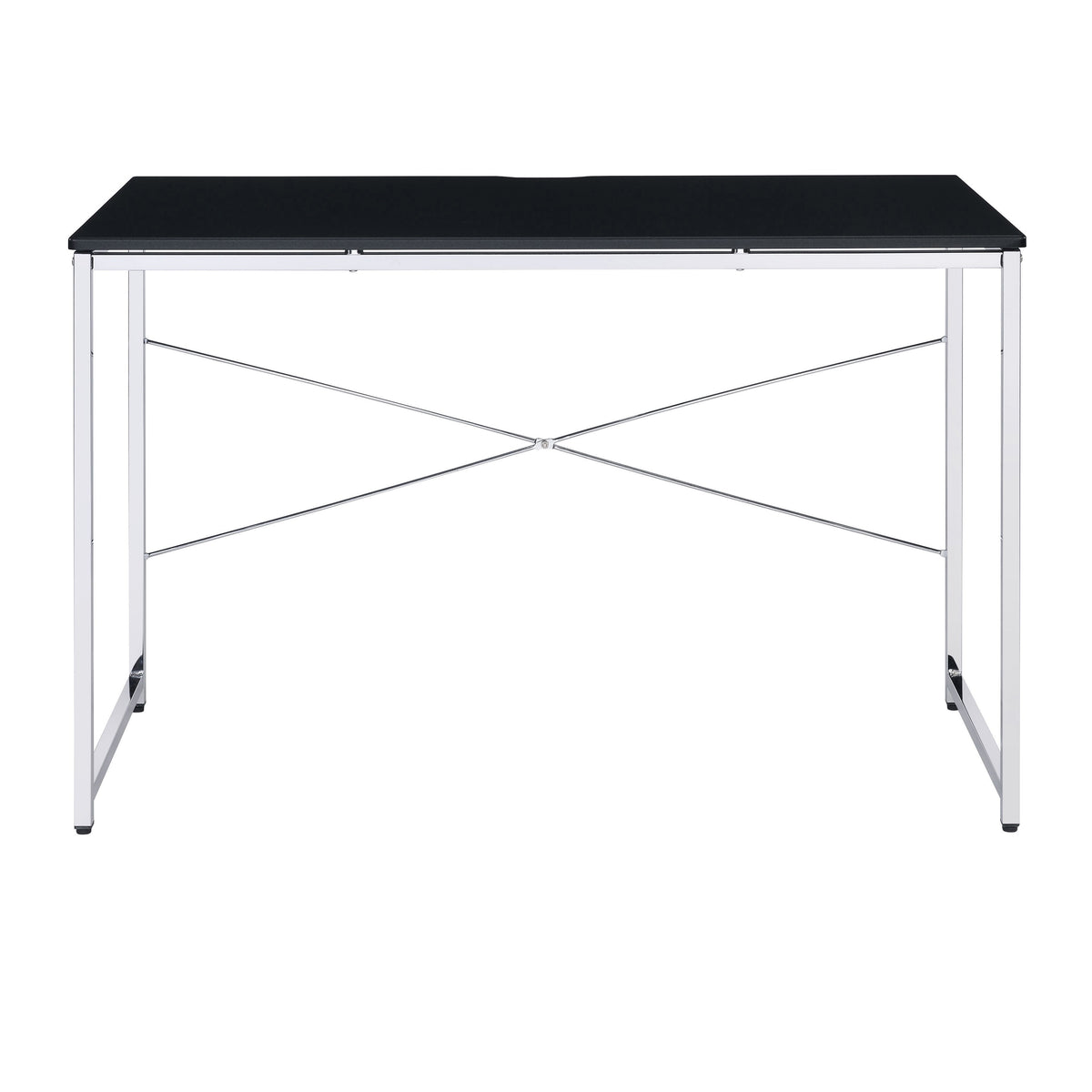 Black And Chrome Vanity Desk Black Silver Bedroom Modern Wood Metal