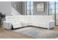 Coolray Blanche Wht Gry 33 Sectional White Fabric 5 Seat