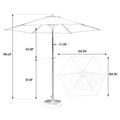 9Ft Outdoor Patio Umbrella Outdoor Table Umbrella With Push Button Tilt And Crank, Market Umbrella 6 Sturdy Ribsdeck, Backyard, Pool Base Not Included Navy Blue Navy Blue Garden & Outdoor Steel