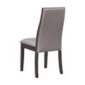 Set Of 2 Fabric Upholstered Dining Chairs In Espresso Solid Espresso,Taupe Dining Room Rectangular Dining Chairs Set Of 2 Fabric,Mdf