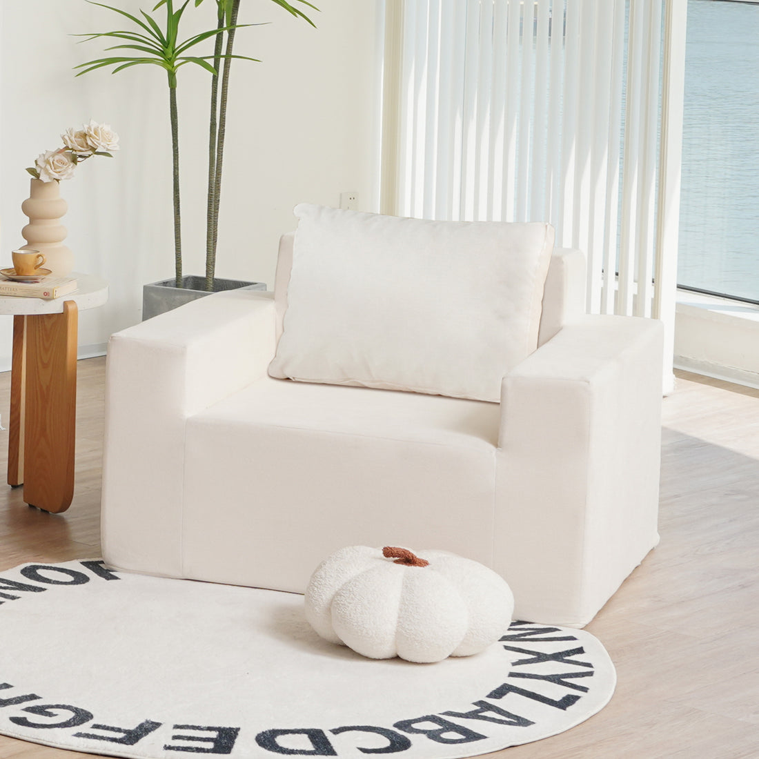 Video Sofa In A Box Foam Sofa Couch With Pillow, Bean Bag Chairs For Adults Stuffed High Density Foam, Large Bean Bag Sofa For Living Room Bedroom Gaming Room Ameican White Oak Primary Living Space Medium Soft Medium Duty American Design,European Square