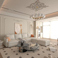 Modern Large Sectional Sofa, U Shape Modular Sectional Couch With Storage Function,123