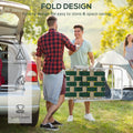 Outsunny Set Of 2 Patio Folding Chairs, Classic Outdoor Camping Chairs, Portable Lawn Chairs For Camping, Garden, Pool, Beach, Backyard W Armrests, Green Green Steel