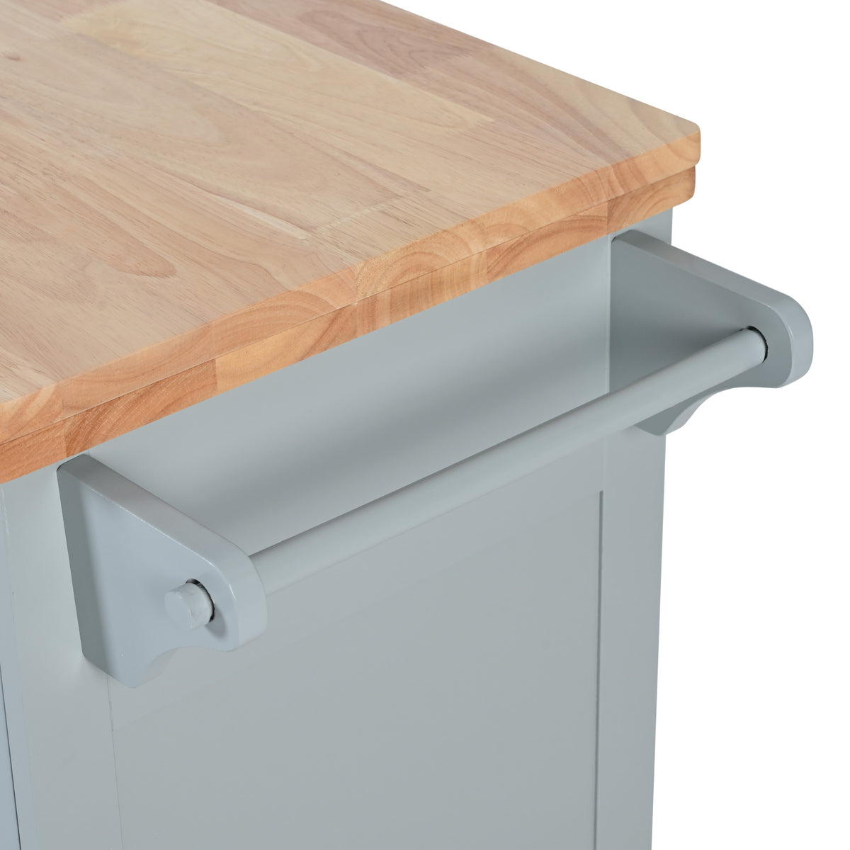 K&K Kitchen Island With Foldable Counter Top, Kitchen Storage Cart With Slide Out Shelf, Towel Rack And Drawer, Rolling Kitchen Cart On Wheels, For Kitchen, Living Room, Dining Room, Grey Blue Grey Blue Brown Kitchen Classic,Farmhouse,Luxury,Modern