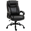 Vinsetto Big And Tall 400Lbs Executive Office Chair With Wide Seat, Computer Desk Chair With High Back Pu Leather Ergonomic Upholstery, Adjustable Height And Swivel Wheels, Brown Brown Faux Leather