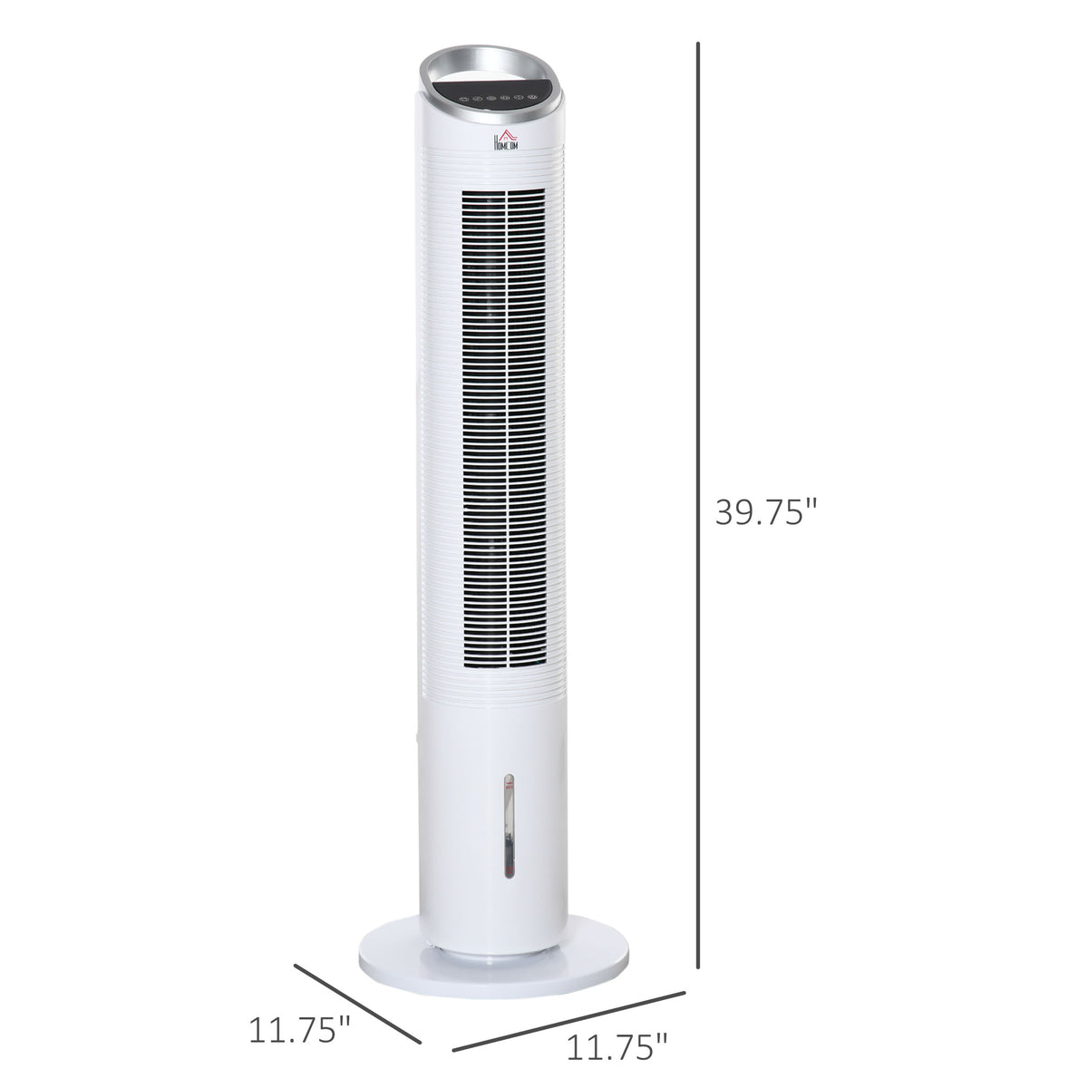 Homcom 40" Evaporative Air Cooler With Water Tank, 3 In 1 Ice Cooling Fan With Humidifier, 52 Oscillating Portable Swamp Cooler For Home Office, 3 Modes, 3 Speeds, 8H Timer, Remote, White White Abs