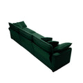 Modern Fabric Living Room Sofa Two Piece Set, Two 2 Seater Sofas With 8 Cushion Upholstery Large Deep Seat Recliner, Green Corduroy Fabric Green Corduroy 5 Seat