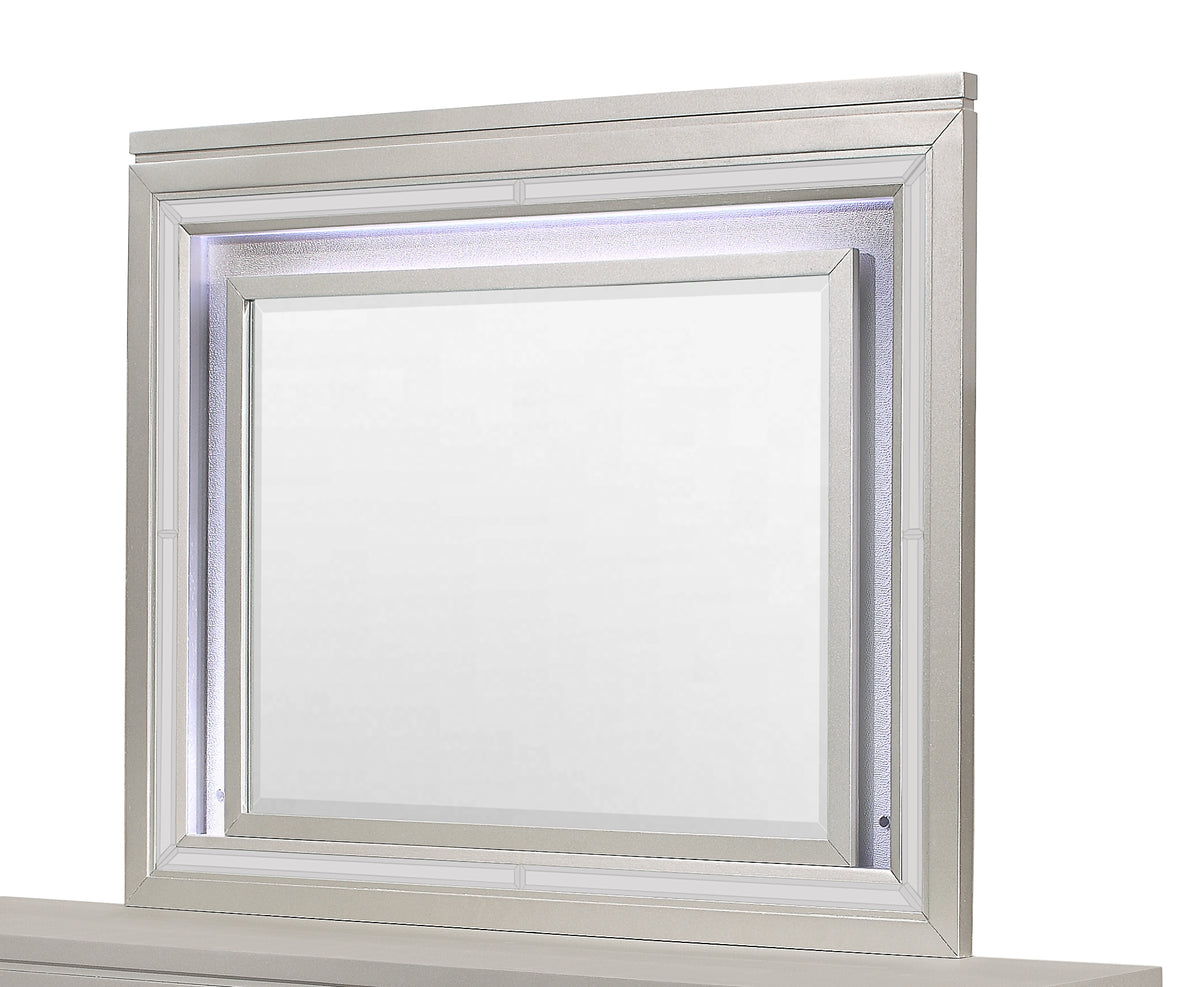 Cross Glam Champagne Mirror With Led Champagne Solid Wood Mdf