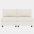 Love Seat Couches, Chaise Longue Mid Century Modern Sofa Couch With Storage For Small Spaces, Living Roombedroom Beige Fabric