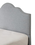 Kopa Gray Queen Upholstered Bed Queen Gray Foam Solid Wood