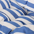 Los Alamitos Hanging Chair With 8Ft Chain White Blue Pe Rattan Iron Waterproof Fabric