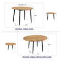 With A Clever Retractable Mechanism, The Mdf Table Top Is Made Of Black Metal Legs And Has A Smooth And Delicate Surface. The Unique Look Creates The Sleekof A Modern Home. Wood Mdf Metal