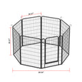 8 Panels Heavy Duty Metal Playpen With Door,39.37