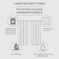 Twist Tab Lined Window Curtain Panel Champagne 50X95