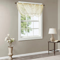 Diamond Sheer Embroidered Waterfall Valance Ivory 38X46