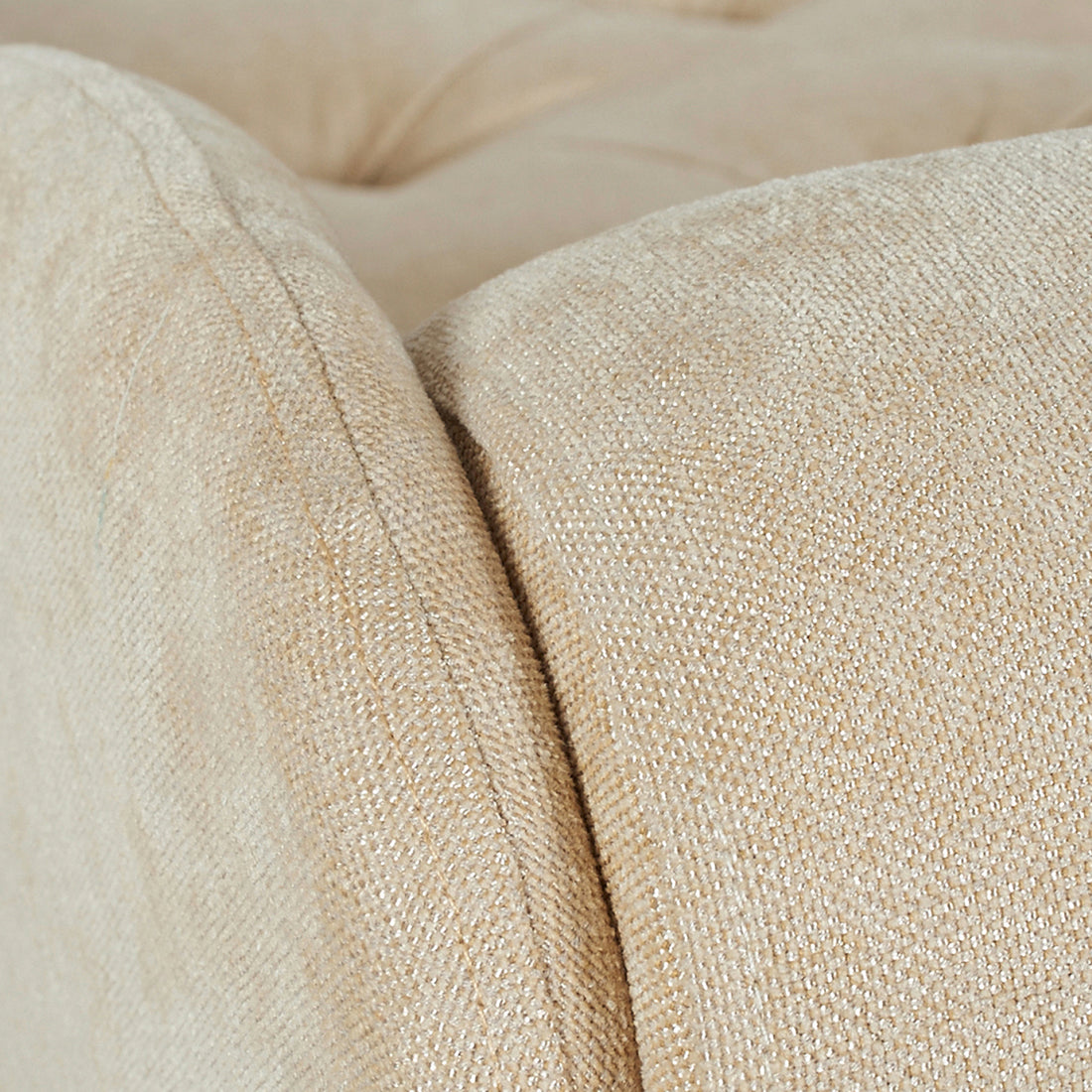 Harrison Tufted Roll Arm Chaise Lounge, Beige Chenille Beige Foam Chenille