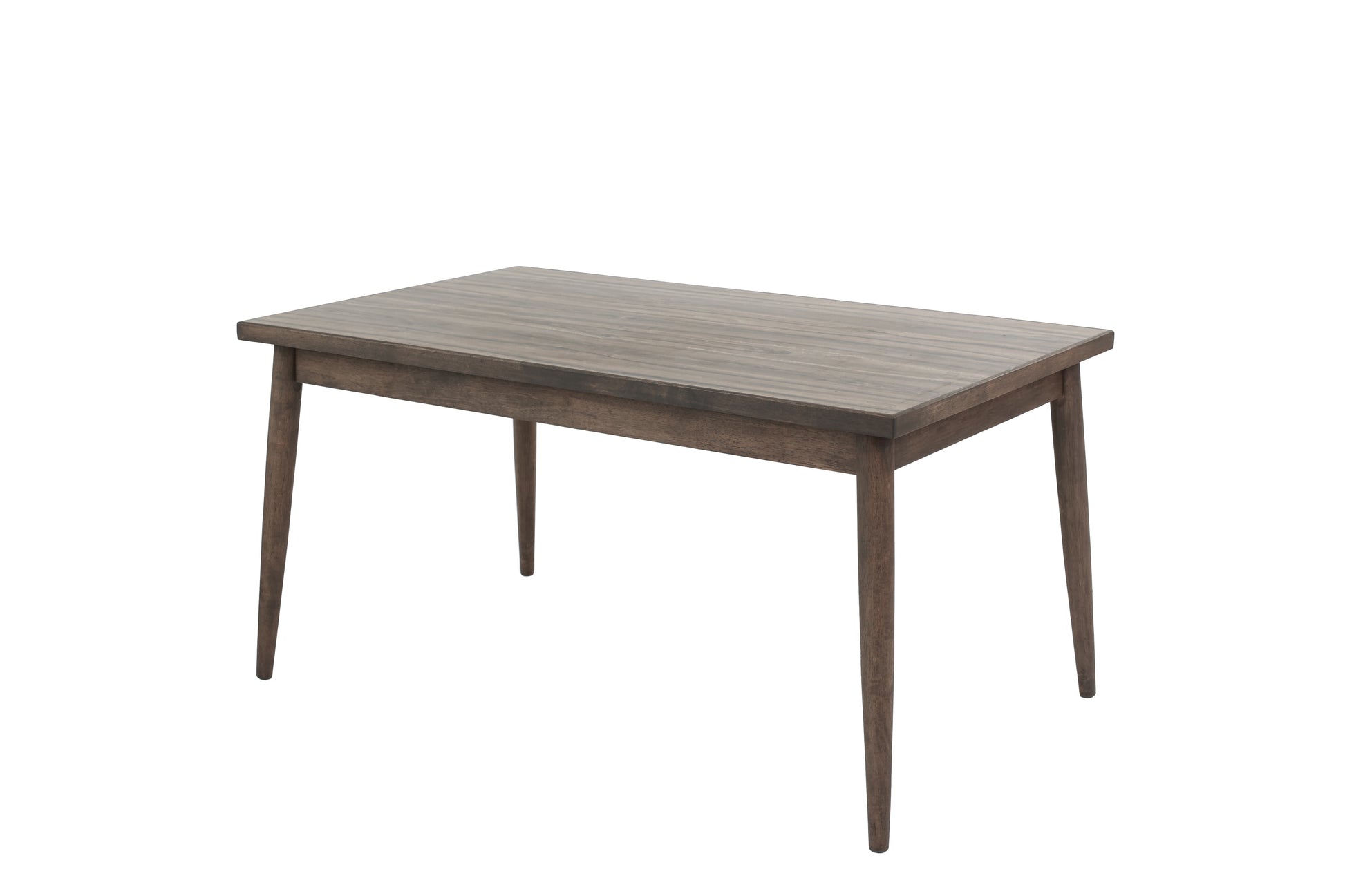 Modern 7Pc Dining Set Ash Walnut Finish Dining Table 6X Side Chairs Foam Cushion Fabric Upholstery Unique Back Design Wood Dining Room Rubberwood Rectangular Dining Table With Chair Upholstered Chair Wood Walnut Solid Back Seats 6