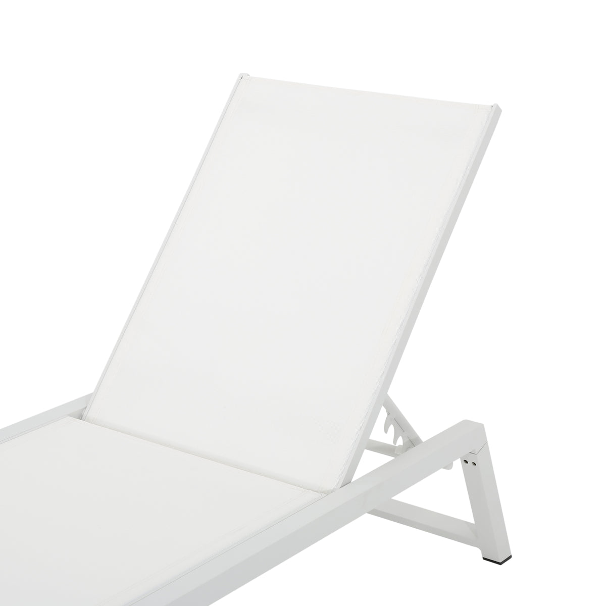Myers Chaise Lounge Mp2 White Metal Mesh