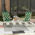 Outsunny Set Of 2 Patio Folding Chairs, Classic Outdoor Camping Chairs, Portable Lawn Chairs For Camping, Garden, Pool, Beach, Backyard W Armrests, Green Green Steel
