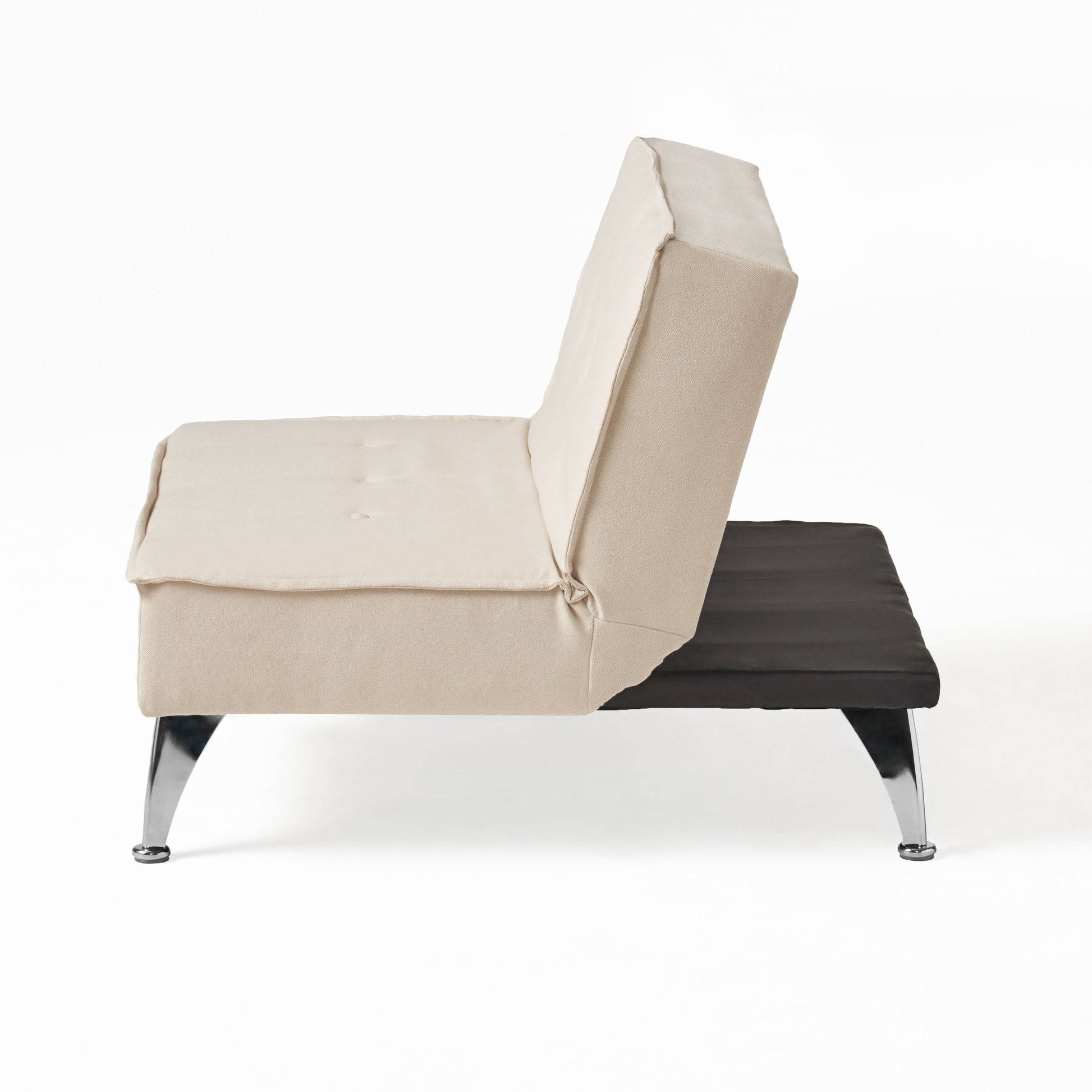 Ottoman Chair Ivory Fabric
