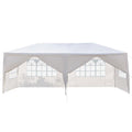 10X20' Outdoor Garden Gazebo Wedding Party Tent Canopy Marquee With 6 Removable Sidewalls White Metal