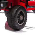 24V Two Seater Kids Ride On Truck Car W Parents Control,200W*2,Seat Width 20.28In,Four Wheel Suspension,Led Lights,Music,Mp3,Bluetooth,Two Independent Seat Belts,Suitable For Off Road For Kids Aged 3 Red 100 149 Lbs Polypropylene