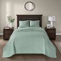 Reversible Quilt Set Seafoam Full Queen Seafoam Cotton