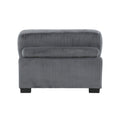 1Pc Modern Living Room Furniture Modular Armless Chair Plush Gray Corduroy Fabric Upholstery Plywood Frame, Matching Pillow Gray Wood Primary Living Space Modern Plywood 1 Seat