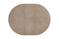 Round Dining Expandable Dining Table Sand Solid Wood Mdf