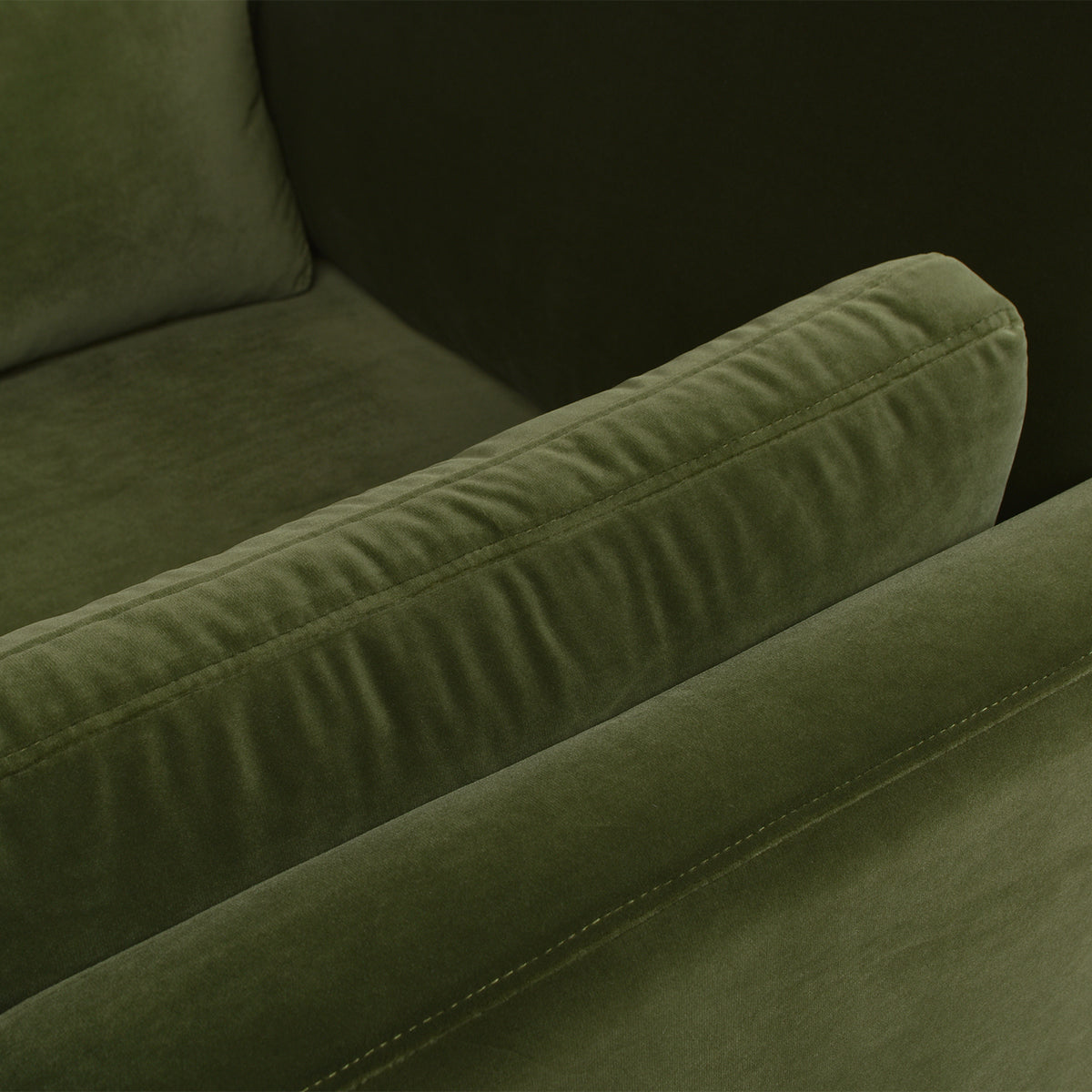 Knox 65" Modern Farmhouse Chaise Lounge Chair, Olive Green Performance Velvet Olive Green Foam Velvet