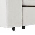 L Shaped Modular Sectional Sofa With Removable Back Cushions,3 Pillows And 2 Storage Spaces,Suitable For Living Rooms,Offices And Apartments Beige Polyester 3 Seat