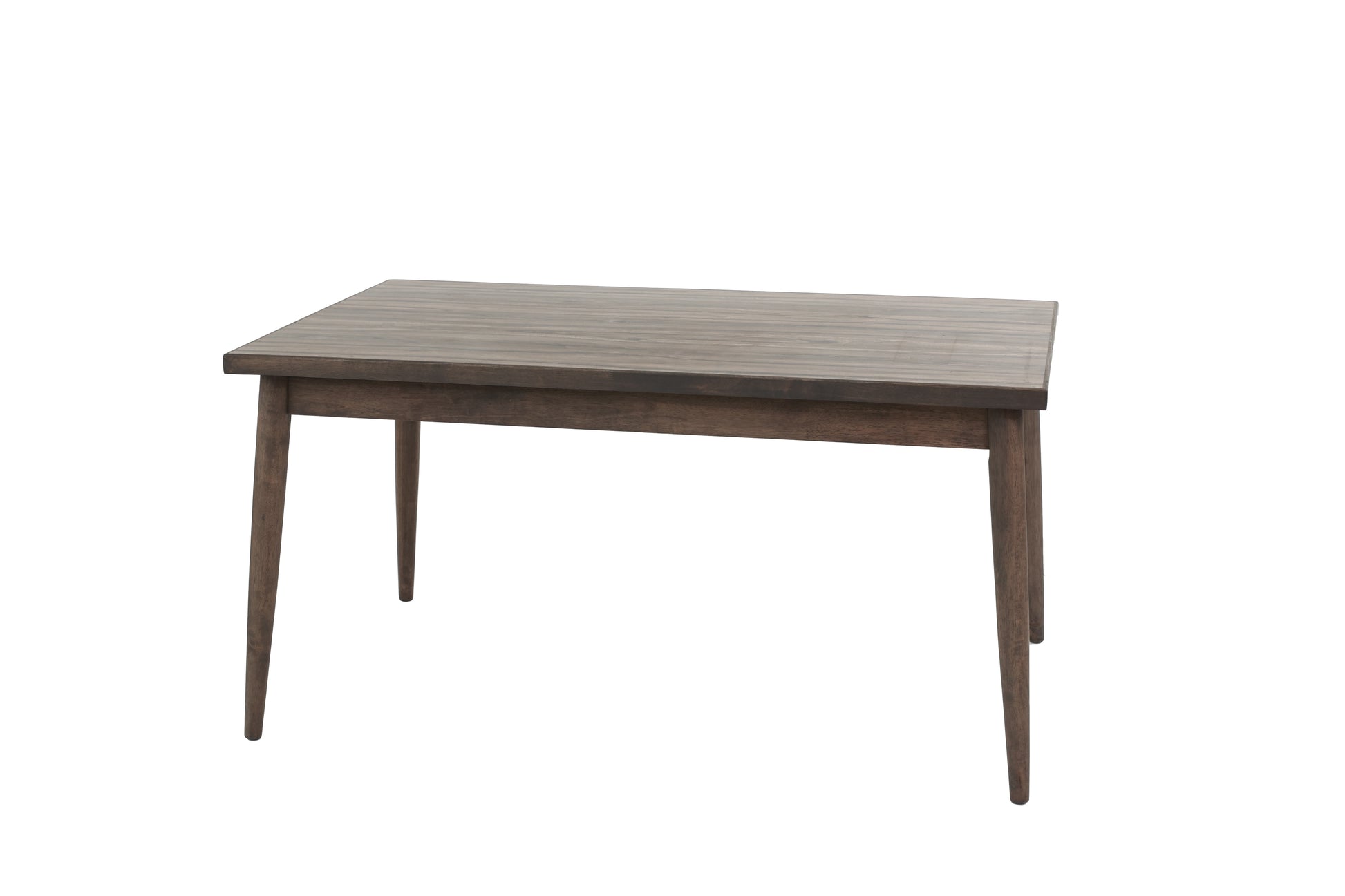 Modern 7Pc Dining Set Ash Walnut Finish Dining Table 6X Side Chairs Foam Cushion Fabric Upholstery Unique Back Design Wood Dining Room Rubberwood Rectangular Dining Table With Chair Upholstered Chair Wood Walnut Solid Back Seats 6