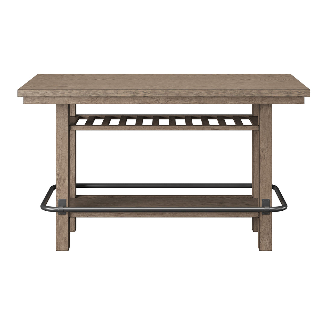 Benti Brown Bar Height Storage Table Brown Solid Wood