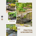 Outsunny 6' Metal Arch Backyard Garden Bridge, Safety Siderails, Arc Footbridge For Backyard Creek, Stream, Pond, Bronze Bronze Steel