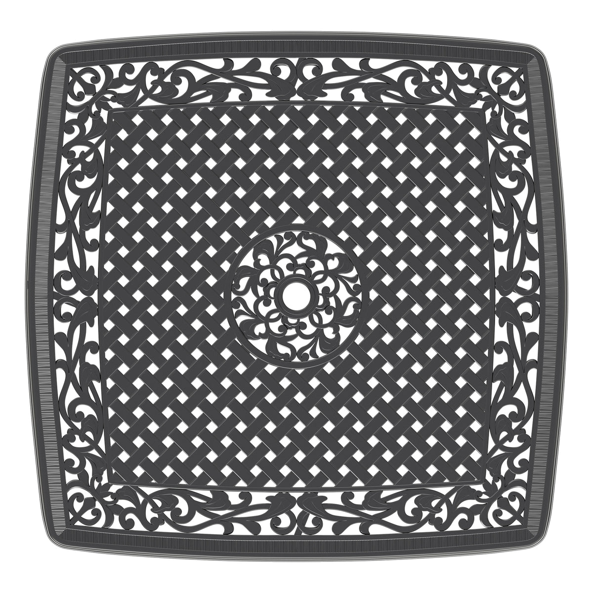 Cushions In Random Colors 3 Piece Set Of Cast Aluminum Patio Furniture With Cushions Yes Dining Set Black Seats 2 Rust Resistant Frame Water Resistant Cushion Garden & Outdoor Complete Patio Sets Aluminium