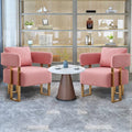 Ts Teddy Velvet Upholstered Metal Foot Sofas Pink Teddy 1 Seat