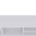 Tubac Tv Rack In Melamine With Open Storage, White White Primary Living Space 39 Inches Or Less 39 Inches Or Less Modern 50 Inches Particle Board Melamine