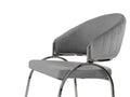 Ruby Modern & Contemporary Style Chair Made With Metal & Steel Legs In Gray Color Gray Primary Living Space Contemporary Plush Metal