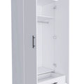 Ambery 180 Armoire, Two Shelves, Double Door, Metal Rod, One Drawer White White Bedroom Modern Particle Board Particle Board