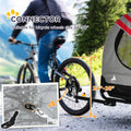 Aosom 2 In 1 Pet Bike Trailer For Small Dogs, Road Visibility Bicycle Stroller, Weather Strong Bike Wagon Trailer Sidecar Attachment, Red Red Steel