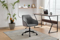 Velvet Office Desk Chair, Modern Home Desk Chair With Wheelsvanity Chairs For Living Room, Bedroom,Study Room Grey Black Foam Polyester Blend